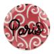 Paris Pink Flat Wine Bottle Stopper